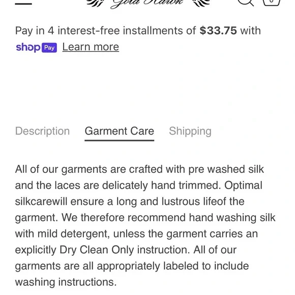 Gold Hawk Silk camisole - Picture 8 of 9